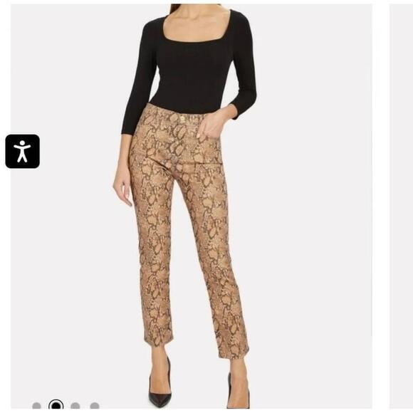 NWT L'Agence Angel Bodysuit Light Green Black Square Neck Petite Small - Picture 9 of 9